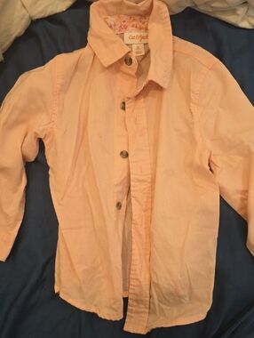 Cat & Jack Light Peach Button-Down Shirt